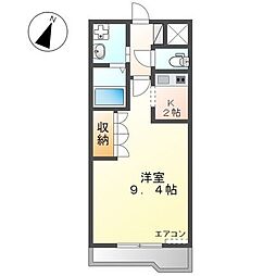 ベル・グラース 1Kの間取図画像