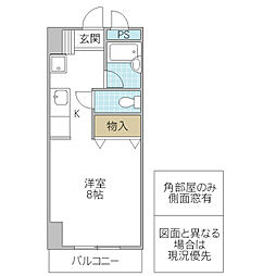 エスパシオ ワンルームの間取図画像