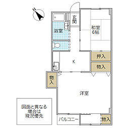 南町ビルマンション 2Kの間取図画像