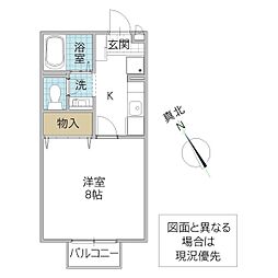 ダイクレールC 1Kの間取図画像