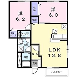 グランフィオーレ 2LDKの間取図画像