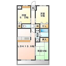 ヴィンテージ水戸 3LDKの間取図画像