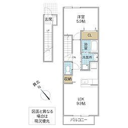 ボワ・コリーヌ 1LDKの間取図画像