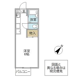 エスト・アール ワンルームの間取図画像