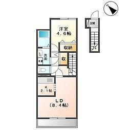 T-FlatA 1LDKの間取図画像