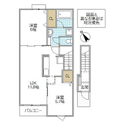 サン・アベニュー 2LDKの間取図画像