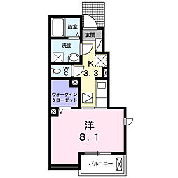 グランバレー5 1Kの間取図画像