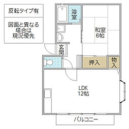 ルミネハイツB 1LDKの間取図画像