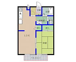 シャンテ相金 1LDKの間取図画像