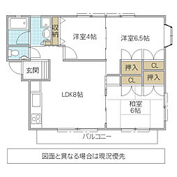 ウッドライトコート 3LDKの間取図画像