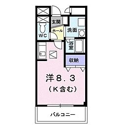 コート・ライヴリー ワンルームの間取図画像