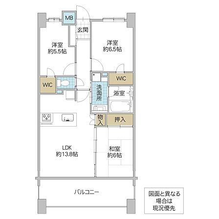 3LDK 間取り