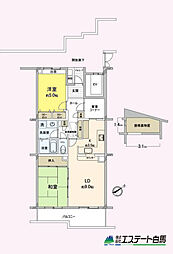シャレール新座 2SLDKの間取図画像
