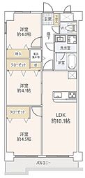 ライオンズマンション東村山第2 3LDKの間取図画像