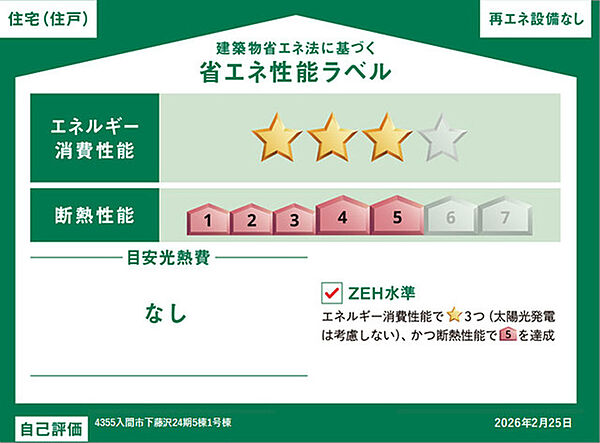 省エネ性能ラベルを拡大表示