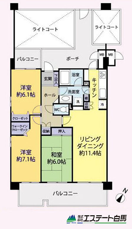 3LDK 間取り
