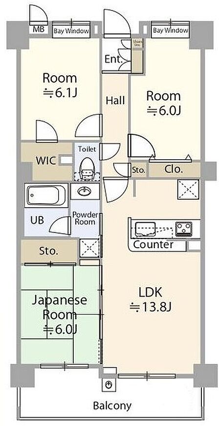3LDK 間取り
