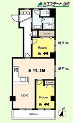 グランドハイム保谷 2LDKの間取図画像