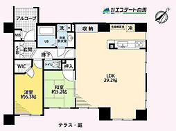 サーパス新所沢弥生町 2LDKの間取図画像