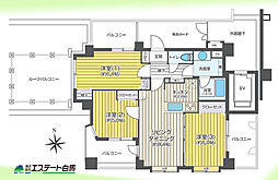 レーベンハイム東伏見弐番館 3LDKの間取図画像