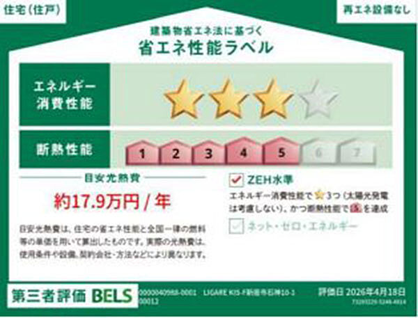 省エネ性能ラベルを拡大表示