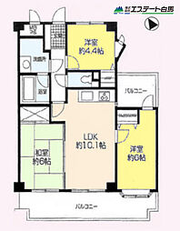 ライオンズマンション新座 3LDKの間取図画像