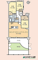エコヴィレッジ田無 3LDKの間取図画像