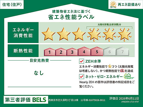 省エネ性能ラベルを拡大表示