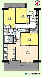 レクセルプラッツァみずほ台 3LDKの間取図画像