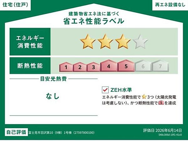 省エネ性能ラベルを拡大表示