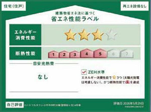 省エネ性能ラベルを拡大表示