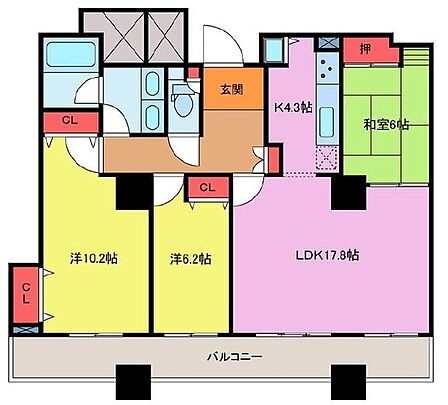 100平米の広々した間取りです。是非現地でご確認下さい。