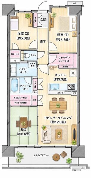 間取りを拡大表示