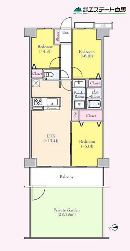 専用庭のある住戸