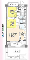 D'レスティア大泉学園通り 2LDKの間取図画像