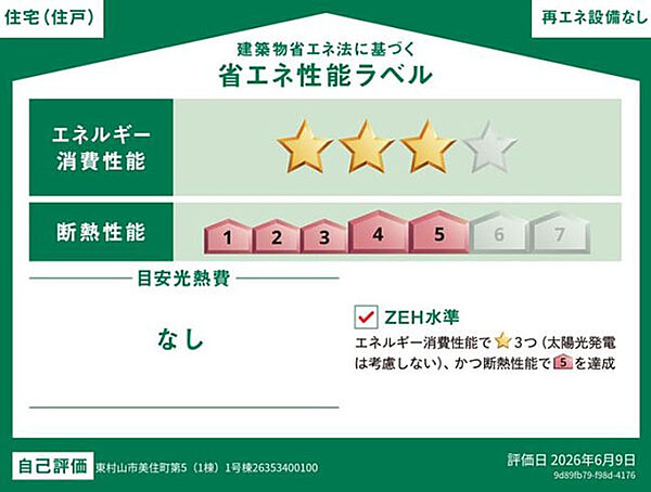 省エネ性能ラベルを拡大表示
