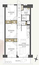 間取図画像 3LDK