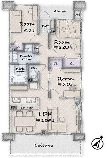 図面と現況が異なる場合は現況を優先させていただきます。