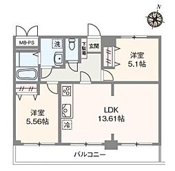 間取図画像 2LDK