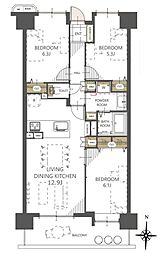 間取図画像 3LDK