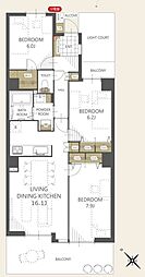 間取図画像 3LDK