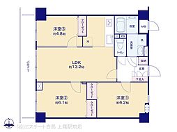 ワコーレ大宮 3LDKの間取図画像