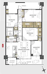 サンクタスヒューマン久喜 4LDKの間取図画像