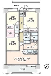 ダイアパレス浦和秋ケ瀬公園 3LDKの間取図画像