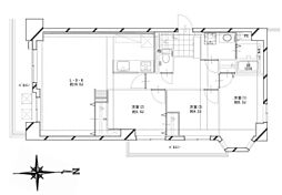 グリーンパーク大宮1 3LDKの間取図画像