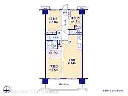 ガーデンコート大宮本郷 3LDKの間取図画像