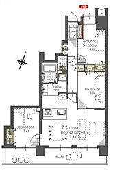 アストレア川越 2SLDKの間取図画像