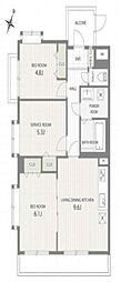 ライオンズマンション浦和東 2SDKの間取図画像