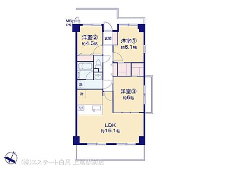 3LDK 間取り
