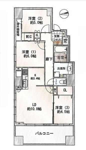 間取りを拡大表示
